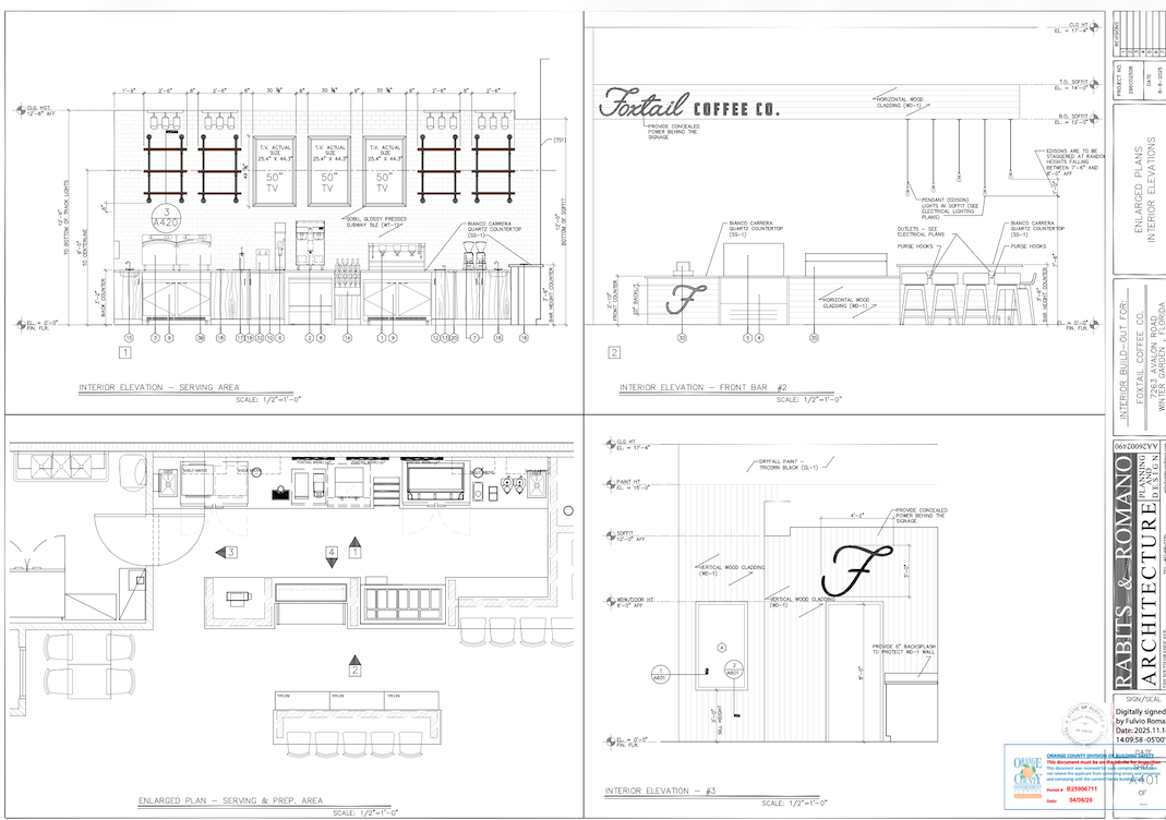Foxtail Coffee interior plans